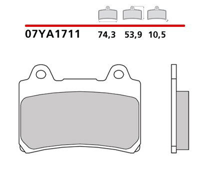 Rear brake pads - MQ-07YA17-11-P Brembo