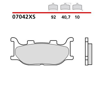 Sintered rear brake pads for scooters - MQ-07042-XS-P Brembo