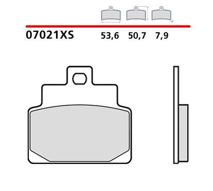 Sintered rear brake pads for scooters - MQ-07021-XS-P Brembo