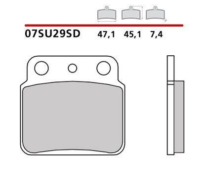 Off-road sintered rear brake pads - MQ-07SU29-SD-P Brembo