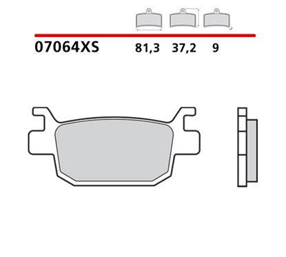 Sintered rear brake pads for scooters - MQ-07064-XS-P Brembo