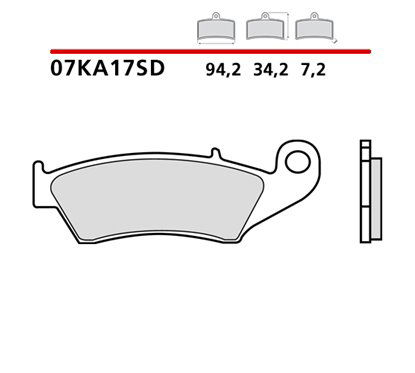 Off-road sintered rear brake pads - MQ-07KA17-SD-P Brembo