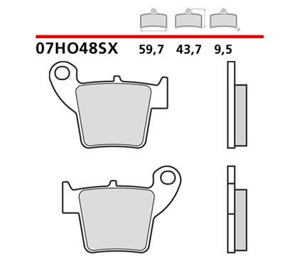 Off-road soft sintered rear brake pads - MQ-07HO48-SX-P Brembo