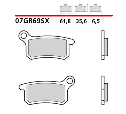 Off-road soft sintered rear brake pads - MQ-07GR69-SX-P Brembo