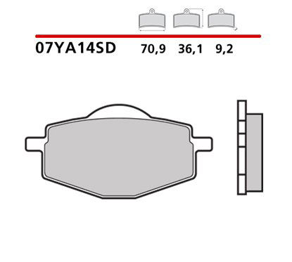 Off-road sintered rear brake pads - MQ-07YA14-SD-P Brembo