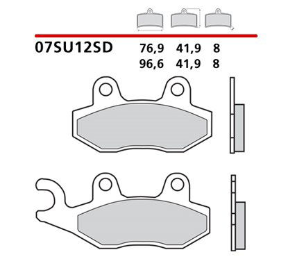 Off-road sintered rear brake pads - MQ-07SU12-SD-P Brembo