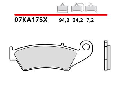 Off-road soft sintered rear brake pads - MQ-07KA17-SX-P Brembo