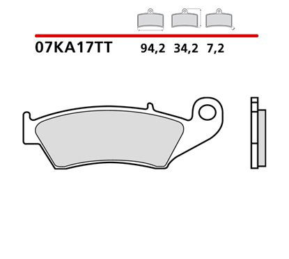 Organic rear brake pads off-road - MQ-07KA17-TT-P Brembo