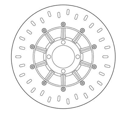 Fixed front brake disc Brembo - MQ-68B407D2-A