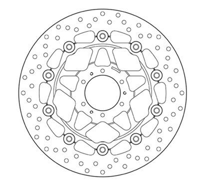 Front floating brake disc Brembo - MQ-78B40825-A