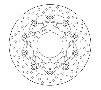 Front floating brake disc Brembo - MQ-78B40823-A