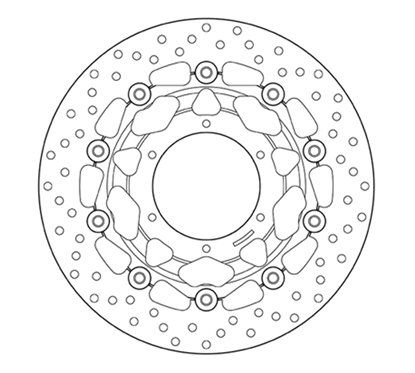 Front floating brake disc Brembo - MQ-78B40824-A