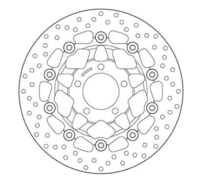 Front floating brake disc Brembo - MQ-78B40820-A