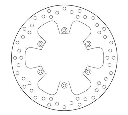 Fixed rear brake disc Brembo - MQ-68B407F0-P