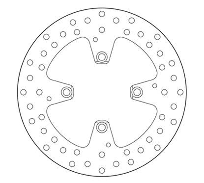 Fixed rear brake disc Brembo - MQ-68B407E8-P