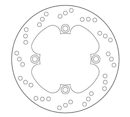 Fixed rear brake disc Brembo - MQ-68B40749-P