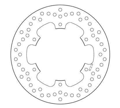 Fixed rear brake disc Brembo - MQ-68B40756-P