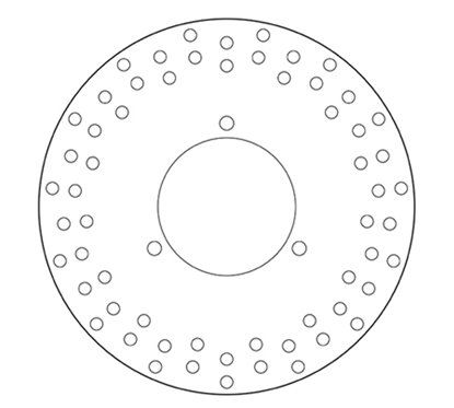 Fixed rear brake disc Brembo - MQ-68B40762-P