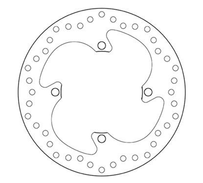 Fixed rear brake disc Brembo - MQ-68B40782-P