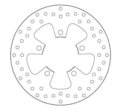 Fixed rear brake disc Brembo - MQ-68B40761-P