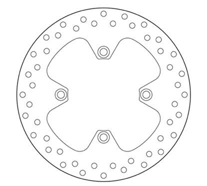 Fixed rear brake disc Brembo - MQ-68B407A4-P