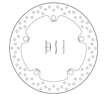 Fixed front brake disc Brembo - MQ-168B407D6-A