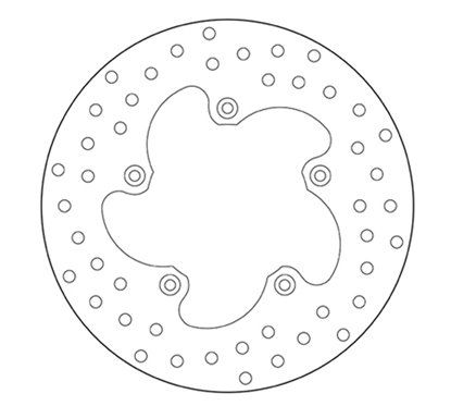 Fixed rear brake disc Brembo - MQ-68B40736-P