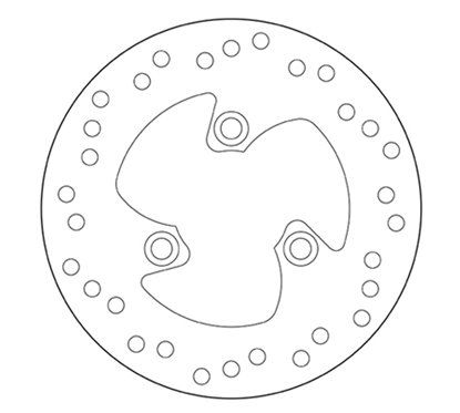 Fixed rear brake disc Brembo - MQ-68B40716-P