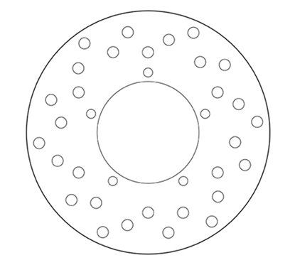 Fixed rear brake disc Brembo - MQ-68B40713-P
