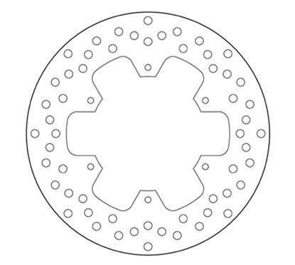Fixed rear brake disc Brembo - MQ-68B407C9-P