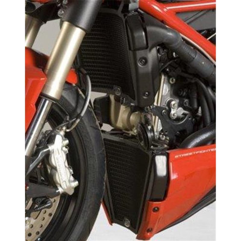 Radiator Guards (2piece) for Ducati 848 Streetfighter '12-'15 R&G RAD0116BK