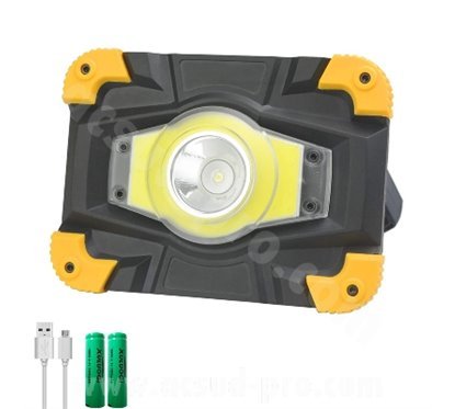 Acsud proiettore avvolgibile professionale luce regolabile a led + powerbank - 540017A