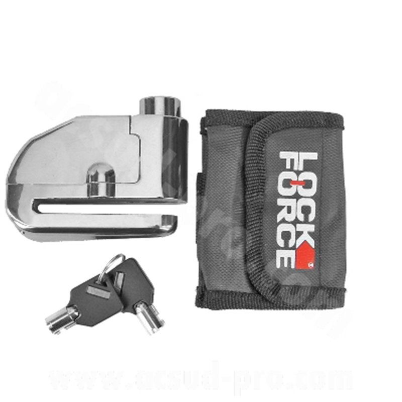 LOCKFORCE blocca disco cromo con allarme sonoro 603042A