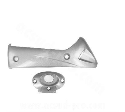 RBMAX protezione paracalore scarico + fondello terminale honda sh 300 2007 / 2013 argento...