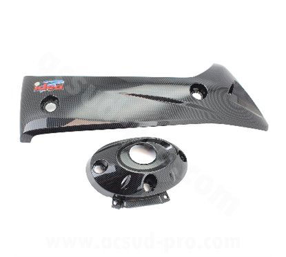 RBMAX protezione paracalore scarico + fondello terminale honda sh 300 2007 / 2013 carbon 368001H