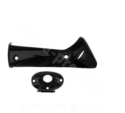 RBMAX protezione paracalore scarico + fondello terminale honda sh 300 2007 / 2013 nero 368001G
