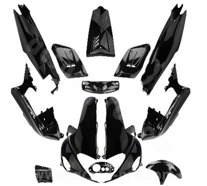 TNT kit carene 13 pezzi carena gilera runner 1997-2004 50 / 125 / 180cc nero 366311