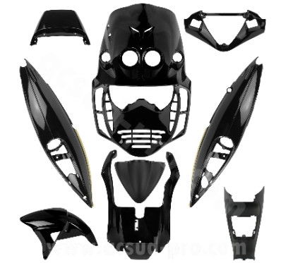 TNT kit carene 9 pezzi carena malaguti f12 lc nero 2002-06 366309