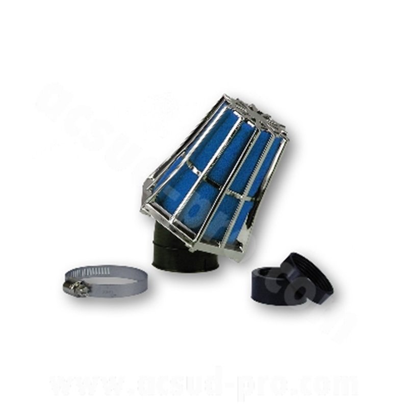 TNT filtro aria r-evolution 30° ø35 / 28 cromo / blu 115090