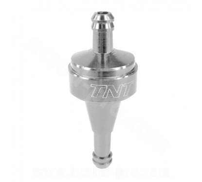 TNT filtro benzina cnc argento d.6 smontabile 425020