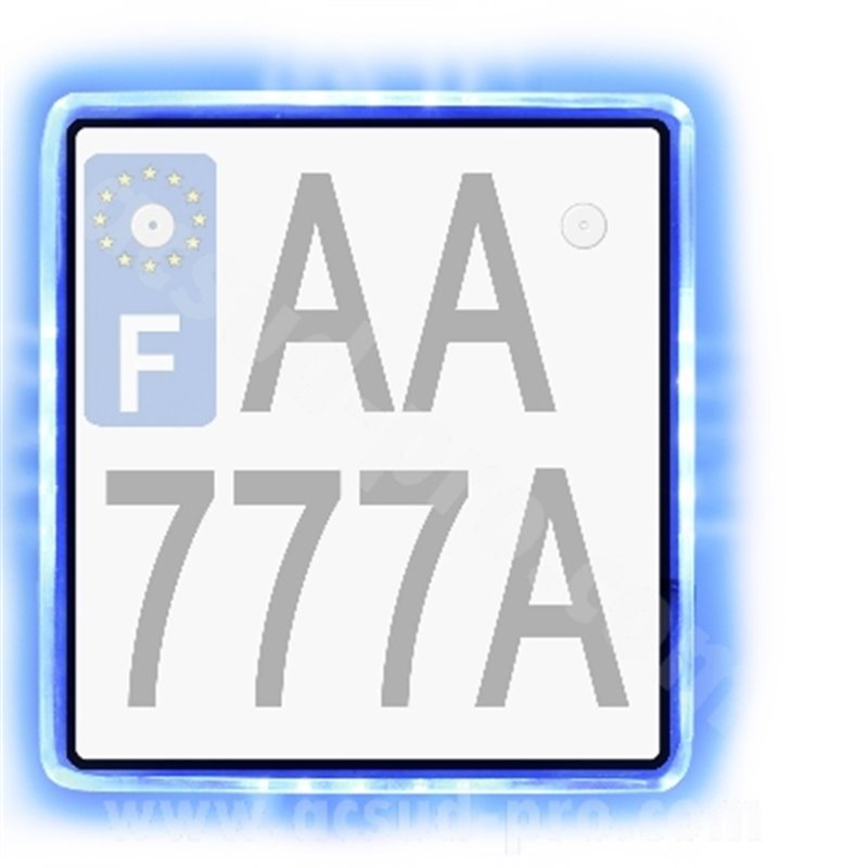 TNT porta targa luminoso blu tnt tuning 145 x x135 mm 220465D