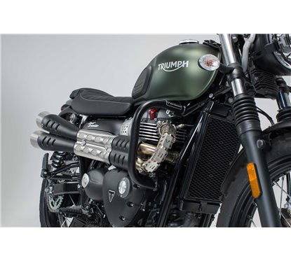 Barra di protezione motore nero Street Scrambler,Bonneville Bobber/Speedm. SBL.11.884.10000/B...