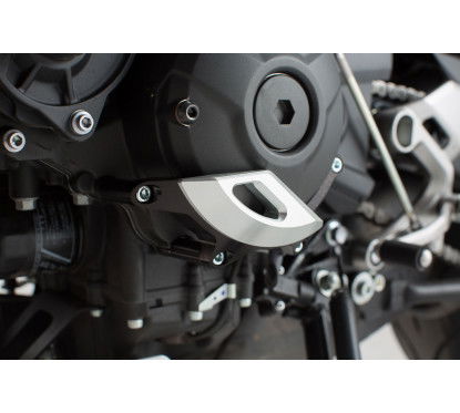 Protezione del coperchio del vano motore Nero/argento MT09/Tracer, Tracer900/GT, XSR900....