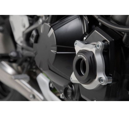 Protezione del coperchio del vano motore Nero/argento Modelli Kawasaki Z900 (16-)....
