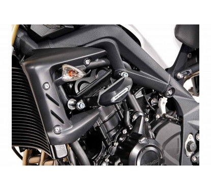 Kit tamponi di protezione per telaio nero Triumph Street Triple 675 (07-12)....