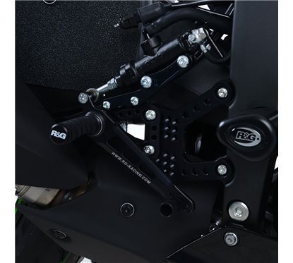Adjustable Rearsets for Kawasaki ZX-6R '19- R&G RSET36BK