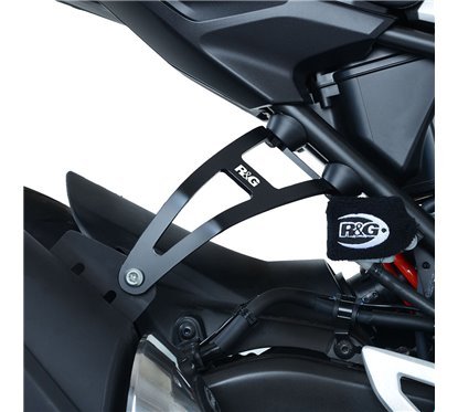 Staffa supporto scarico + piastra fori pedane posteriori - Honda CB300R '18- R&G EH0087BKA