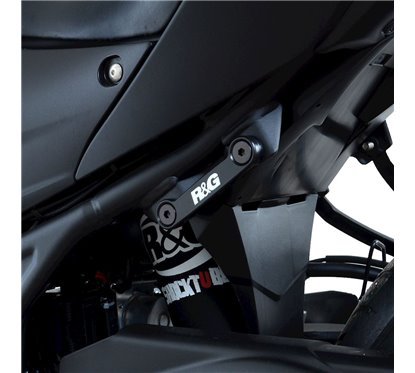 Placchette copri fori poggiapiedi posteriori (lato SX), Yamaha MT-25 / MT-03 R&G BLP0049BK