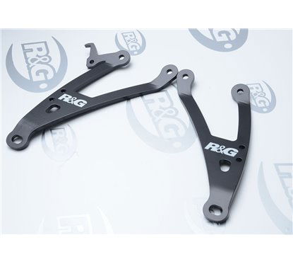 Staffa supporto scarico (coppia), Kawasaki Z1000SX '14-'19 (no versione turing) R&G EH0058BK