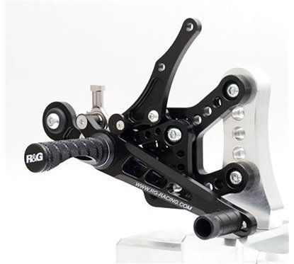 Adjustable Rearsets (Race) BMW S1000RR '10-'14, HP4 '12-'14 and S1000R '14-'16 R&G RSET04BK